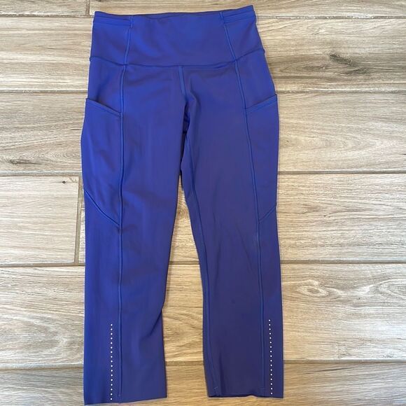 Lululemon Top Speed Crop Leggings High Waisted - Picture 1 of 5